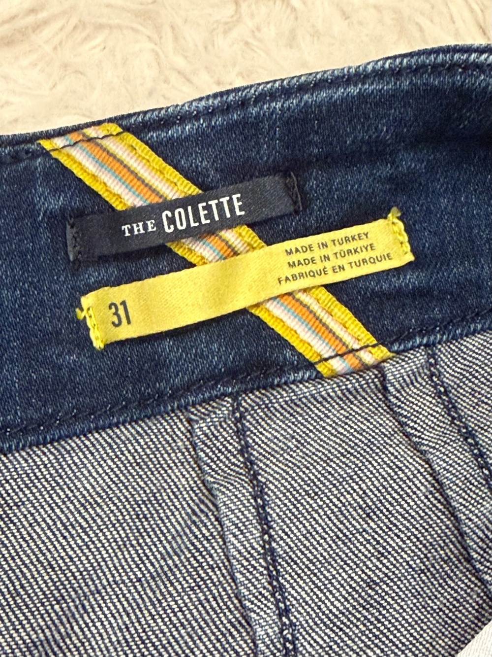Maeve Anthropologie The Colette Wide Leg Cropped Jeans 31 Dark Wash High Rise - Picture 6 of 7
